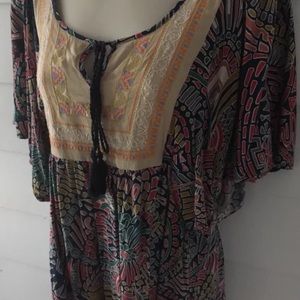 Flying Tomato Boho Dress Medium Cute Tribal